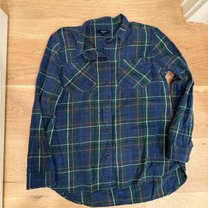Madewell plaid button down shirt sz Large